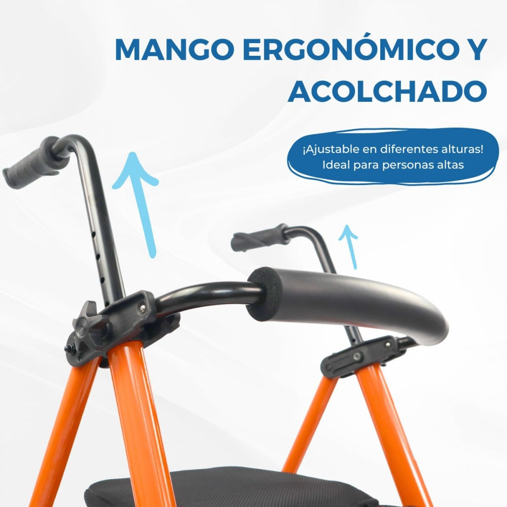 Déambulateur Pliable Mopedia 4 Roues Avec Freins - Pour Personnes âgées Ou Handicapées, Neuf