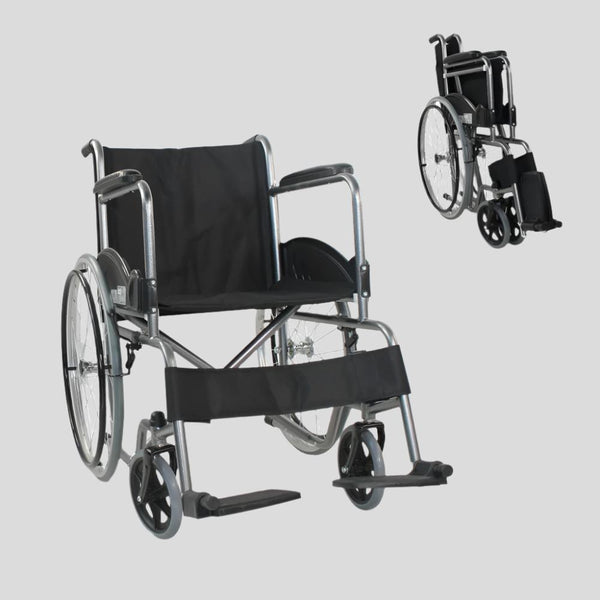 Fauteuil roulant pliable | Orthopédique |Robuste | Noir | Alcazaba | Mobiclinic