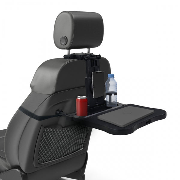 Plateau de voiture auxiliaire | Ajustable | Pliable | Double dessous de verre | Support mobile et tablette | Staycar |Mobiclinic