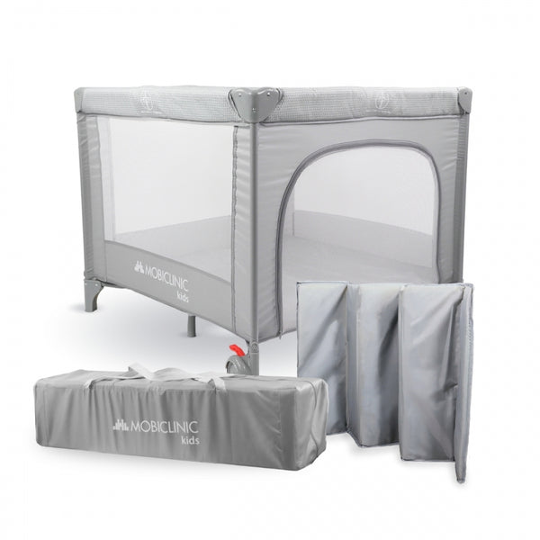 Parc et berceau | Pliable | Portable | Sac de transport | Roues avec freins | Sleepland | Gris | Mobiclinic