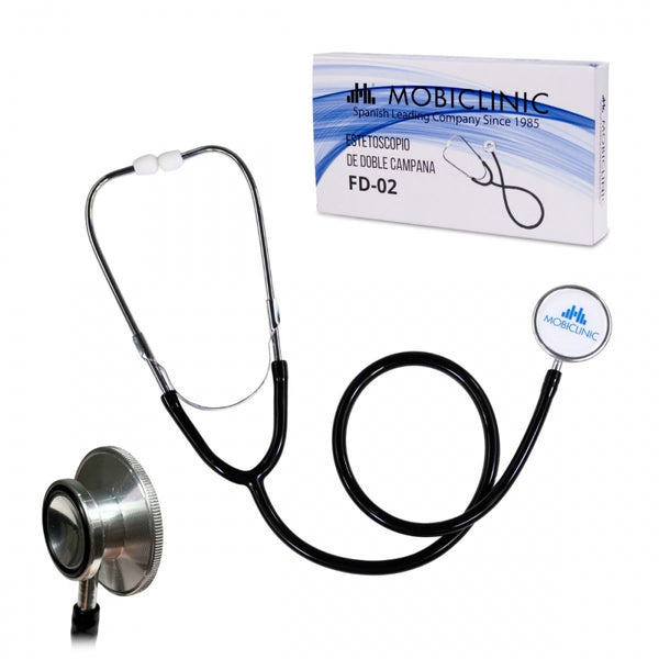Stéthoscope à double pavillon | Aluminium | Noir | Mobiclinic