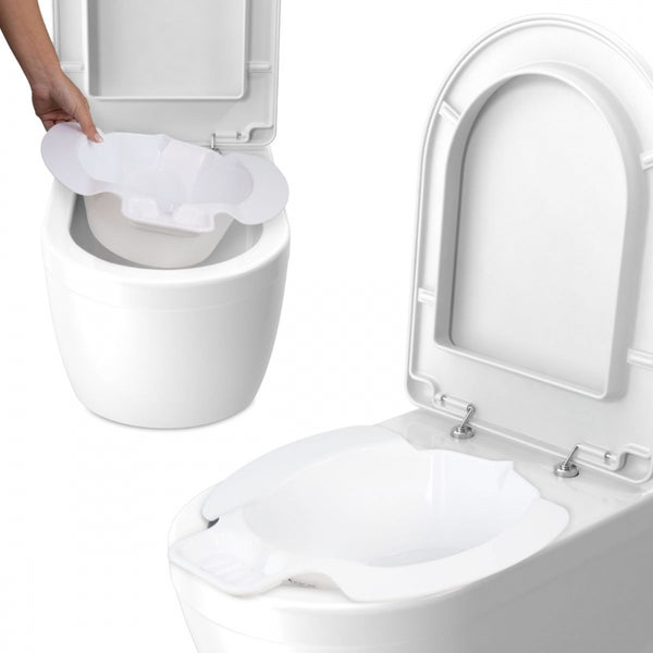 Bidet portable | Fixable aux toilettes | Usage domestique et clinique | jusqu'à 4L | Stable | Plastique | Hana | Mobiclinic