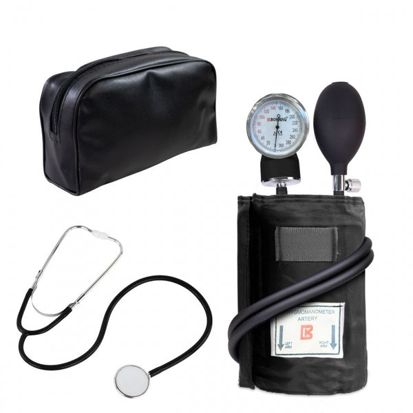 Pack tensiomètre de bras portatif et stéthoscope en aluminium et double cloche | Mobiclinic