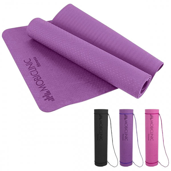 Tapis de yoga | Antidérapant | 181x61x0.6 cm| Flexible | TPE | Lavable | Écologique | Violet |EY-01| Mobiclinic