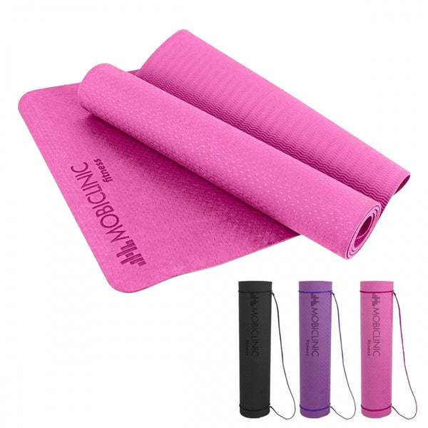 Tapis de yoga | Antidérapant | 181x61x0.6 cm| Flexible | TPE | Lavable | Écologique | Rose |EY-01| Mobiclinic