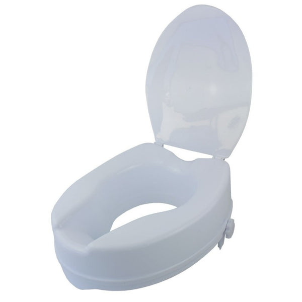 Rehausseur WC | Avec couvercle | Hauteur 10 cm | Blanc | Titan | Mobiclinic