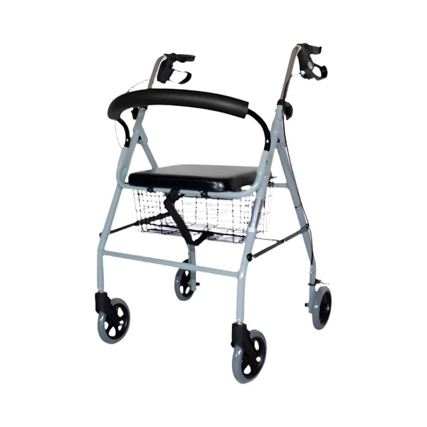 Déambulateur pour adultes | Aluminium | Pliable | Freins aux poignées | Deluxe | Gris | Alhambra | Mobiclinic