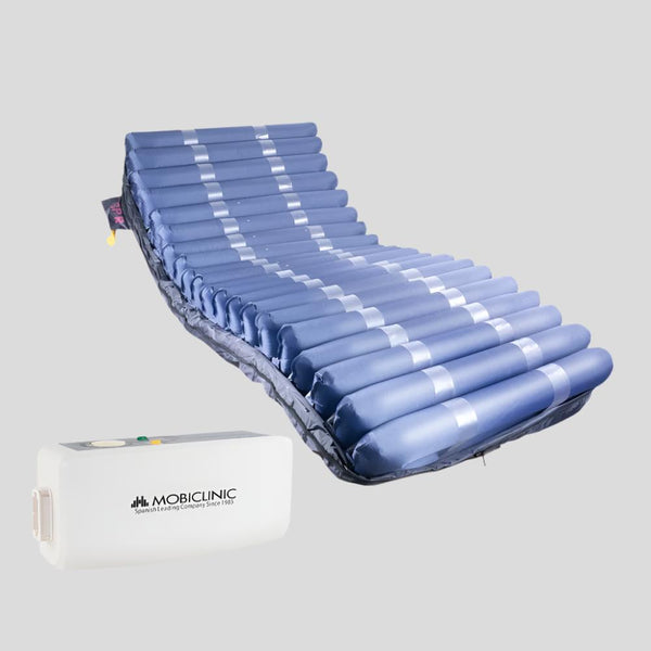 Matelas à air anti escarre | Avec compresseur | Nylon TPU | 20 cellules | Bleu | Mobi 4 | Mobiclinic